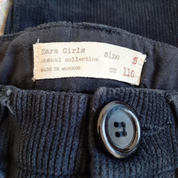 𝅺Zara Girls Corduroy Culottes size 5 - Picture 6 of 6